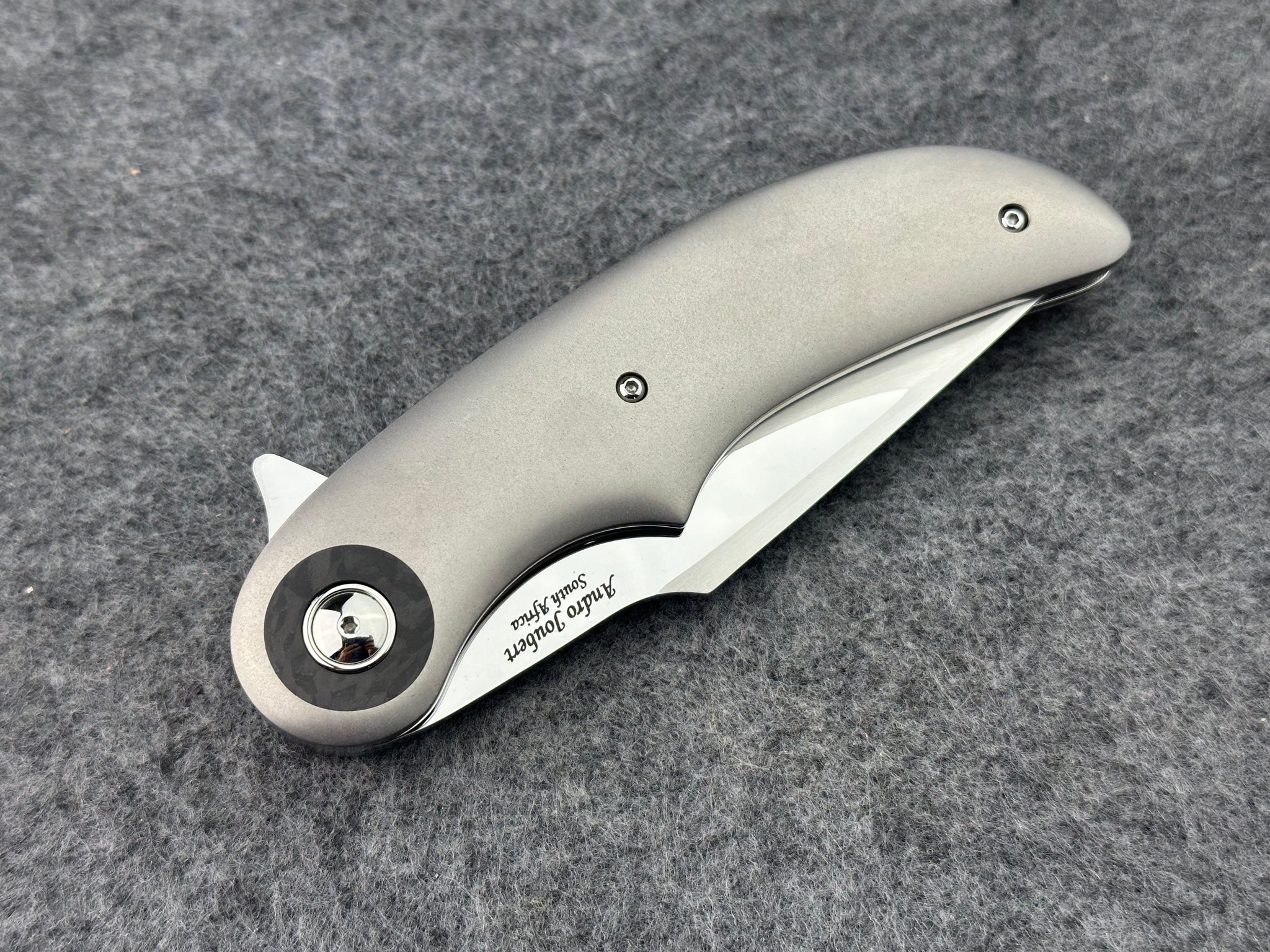 Andro Joubert AJF1 Titanium Vapor Blasted Linerlock