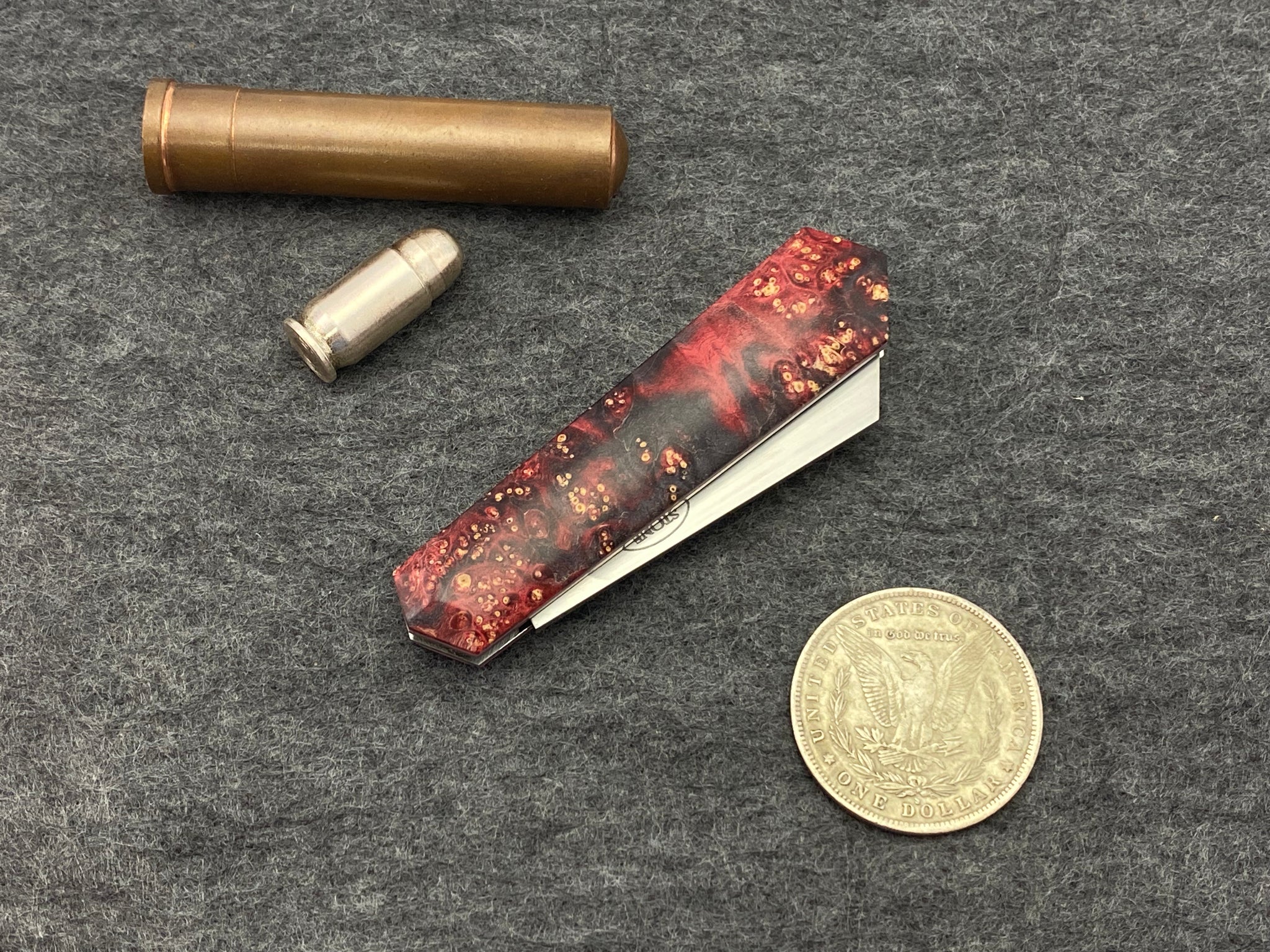 Tinus Stone Cyber Barlow Slipjoint Maple Burl