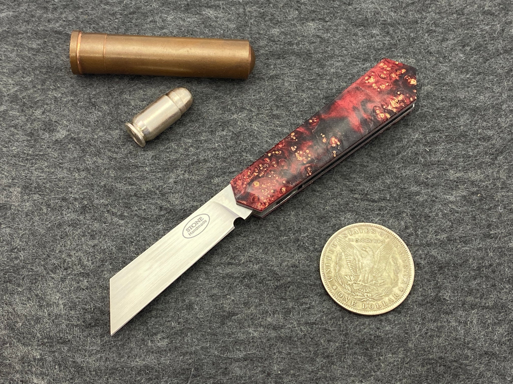 Tinus Stone Cyber Barlow Slipjoint Maple Burl