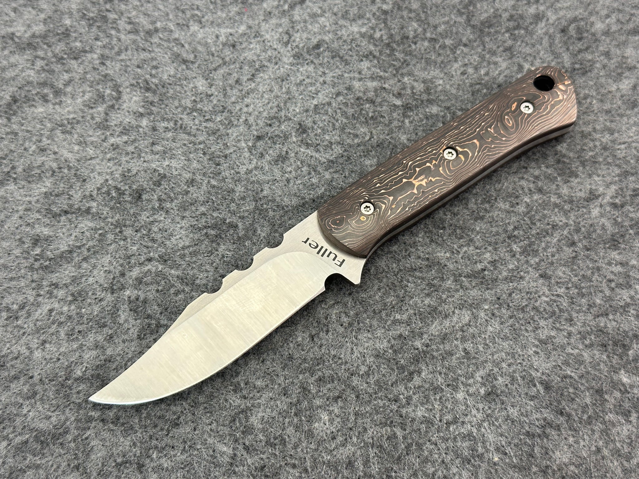 CW Fuller - Pocket Pal Lanny’s Clip w/ Fat Carbon Copper Damascus