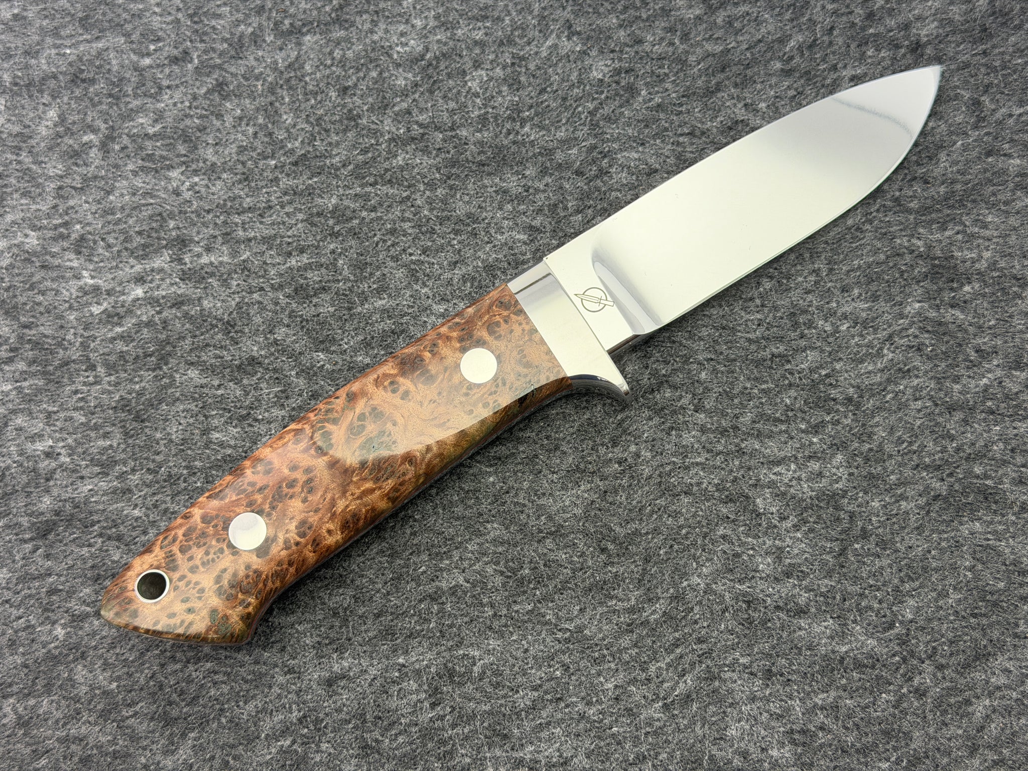 Deon Nel - 4" Drop Point Hunter Red Lace Burl