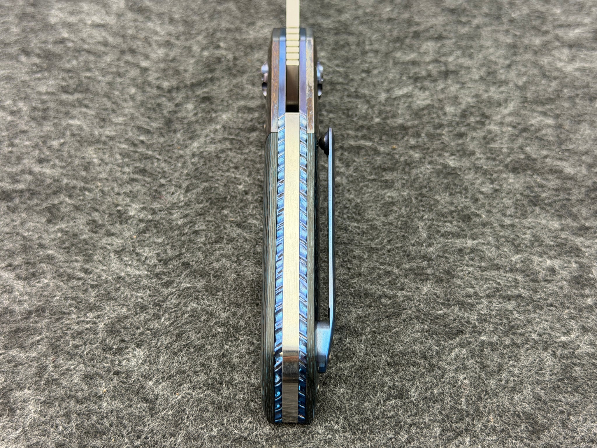 Francois Massyn -Tanto Flipper Timascus & Fat Carbon
