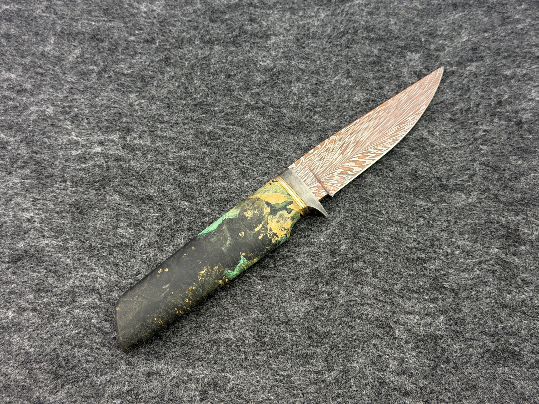 Erik Greiner JS Integral - Damascus Feather Copper Washed