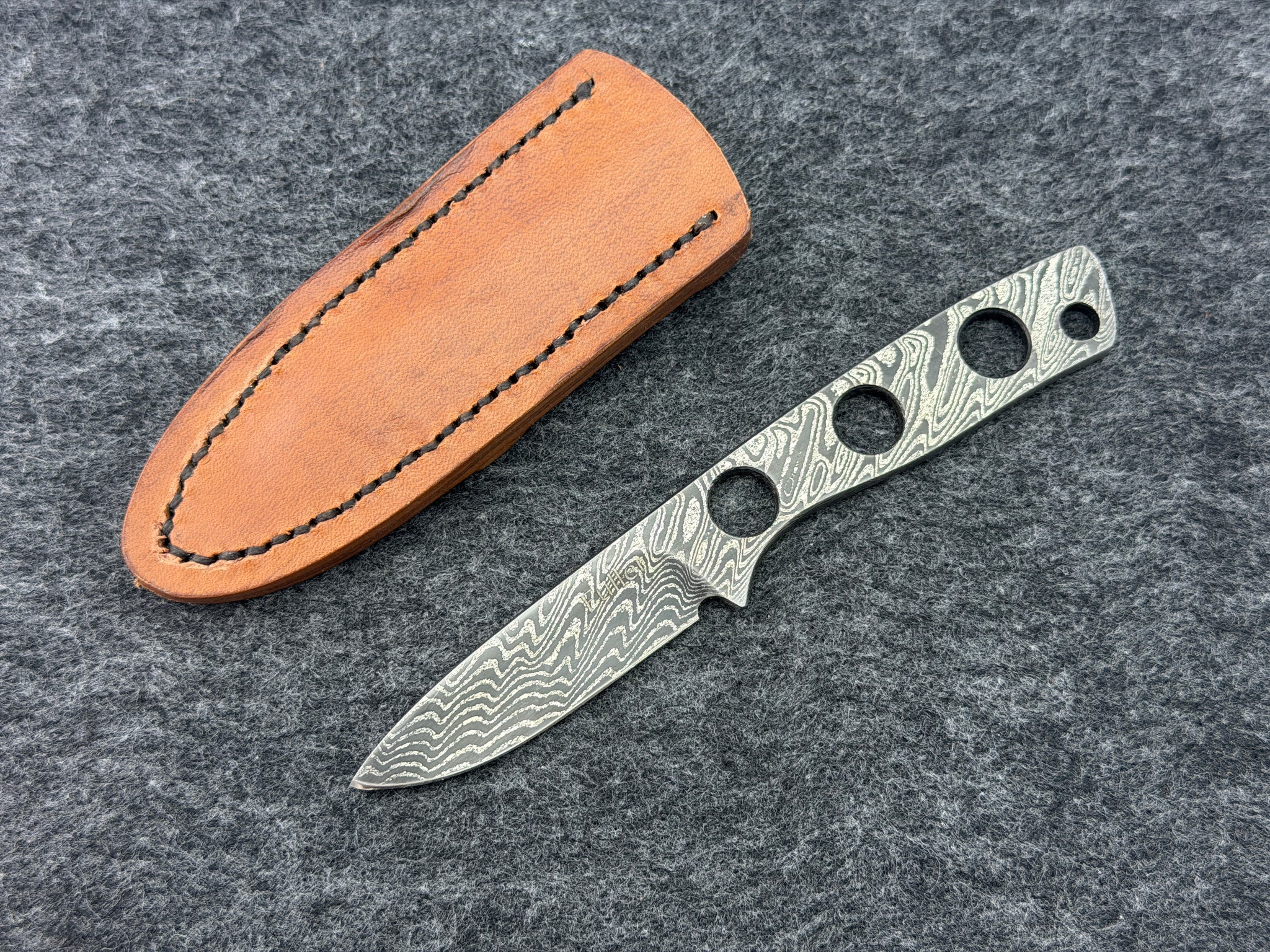 CW Fuller - Naked Damascus Pocket Pal Drop Point