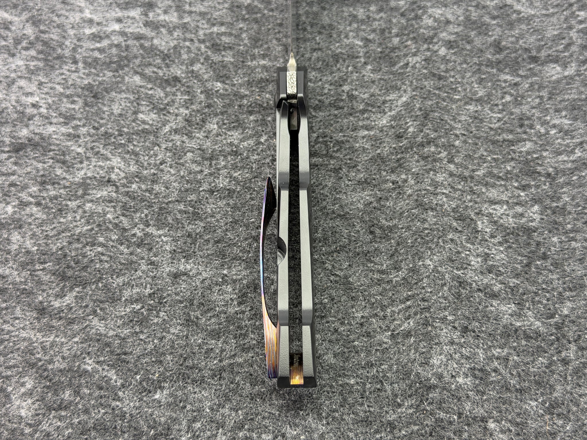 Anton van der Westhuizen 7.5” Angel Finger Boudicca Flipper w/ Timascus Inlay