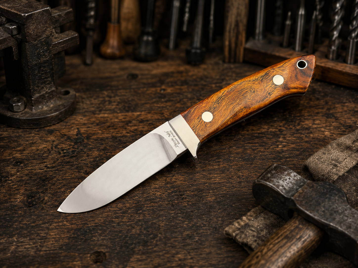 Deon Nel - 4" Drop Point Hunter Desert Ironwood