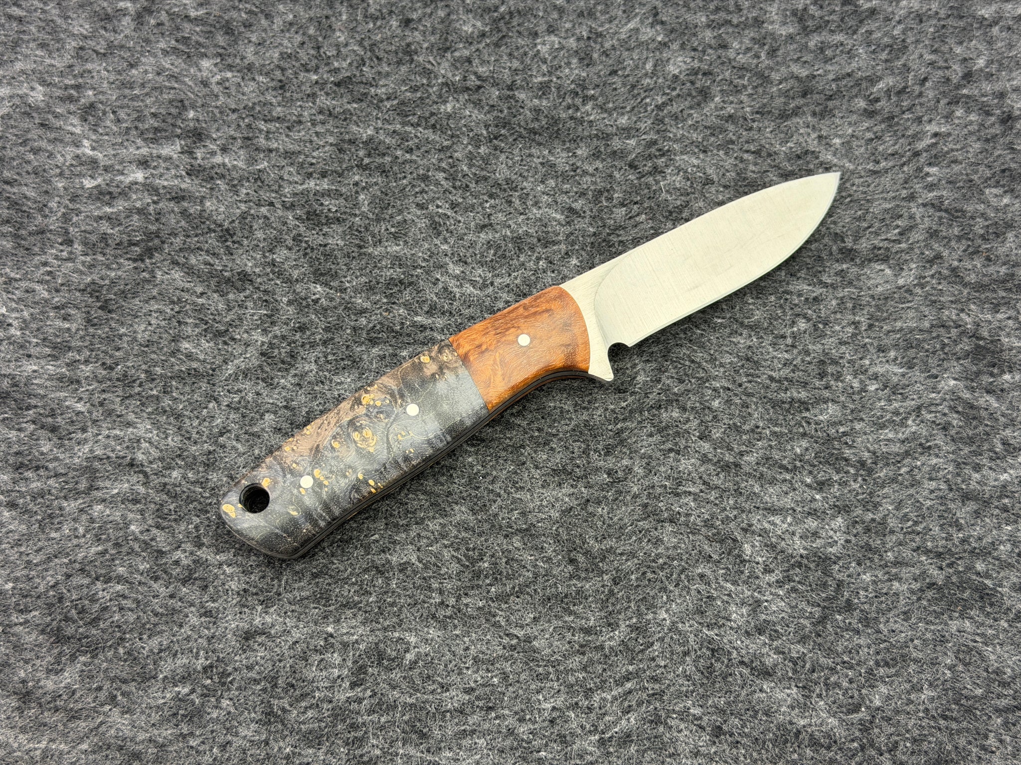 CW Fuller - Pocket Pal Drop Point w/ Bird's Eye Maple Burl