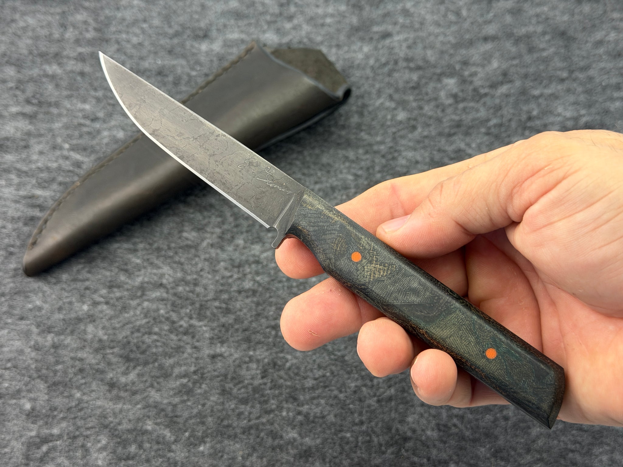 Erik Greiner JS - Fixed Blade w/ Rag micarta