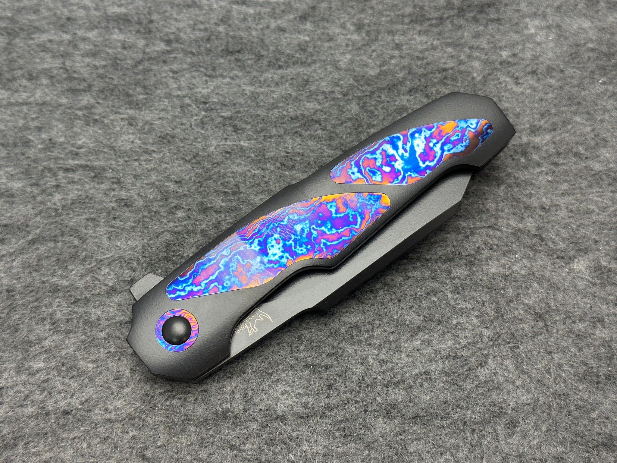 Anton van der Westhuizen 7.5” Boudicca Flipper w/ Timascus Inlay