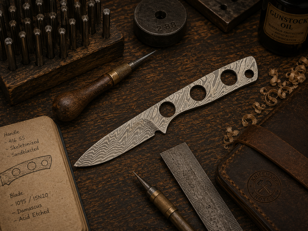 CW Fuller - Naked Damascus Pocket Pal Drop Point