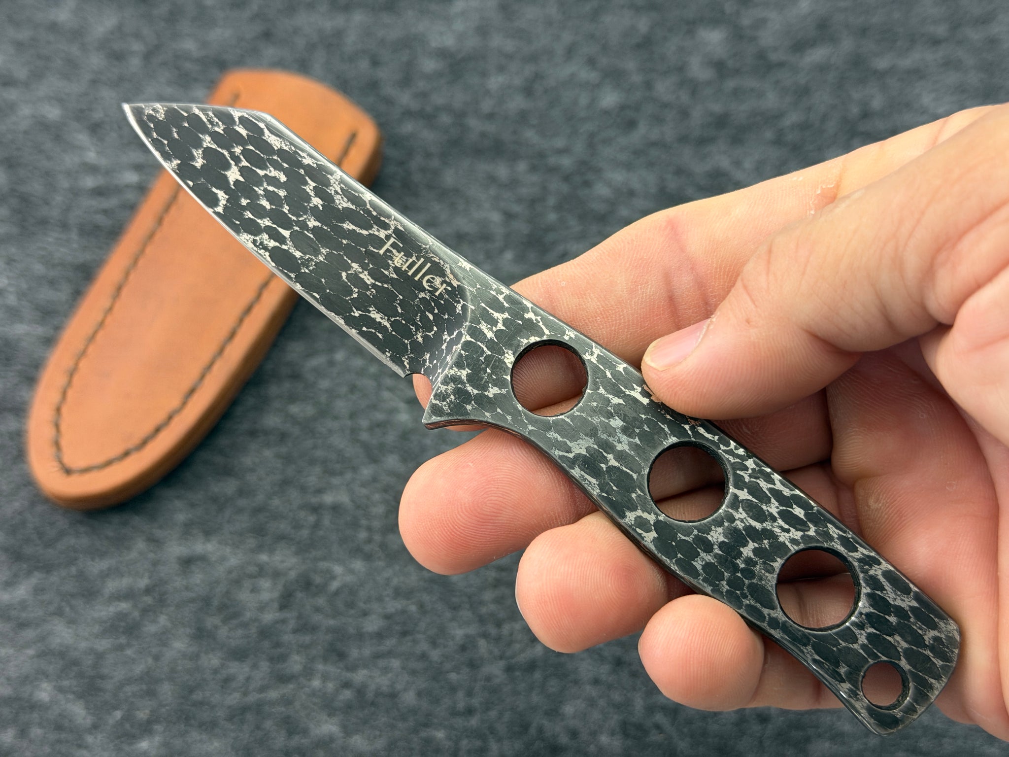 CW Fuller - Naked Damascus Pocket Pal Wharncliffe