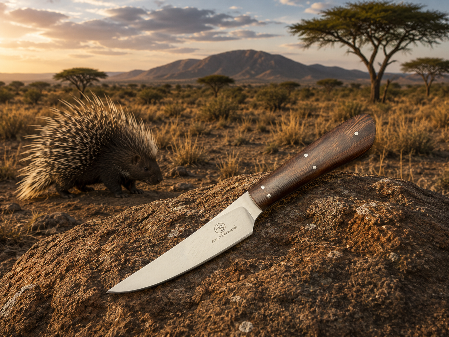 Arno Bernard - Porcupine Model w/ Desert Ironwood Handle - 5503-1