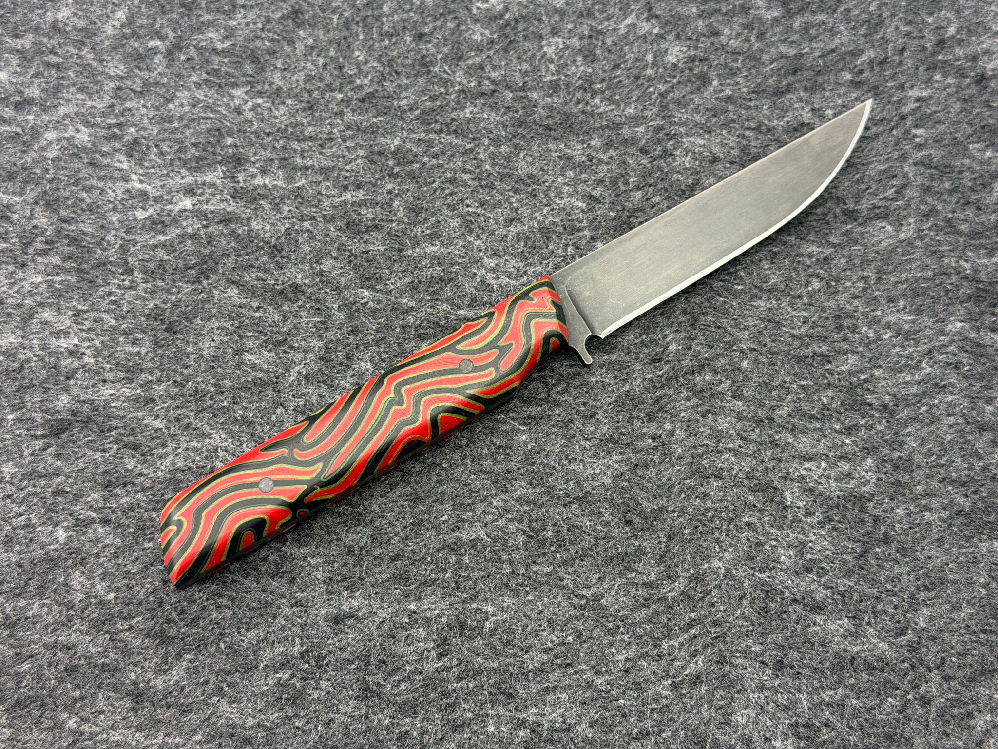 Erik Greiner JS - Fixed Blade w/ Red Nightmare G10