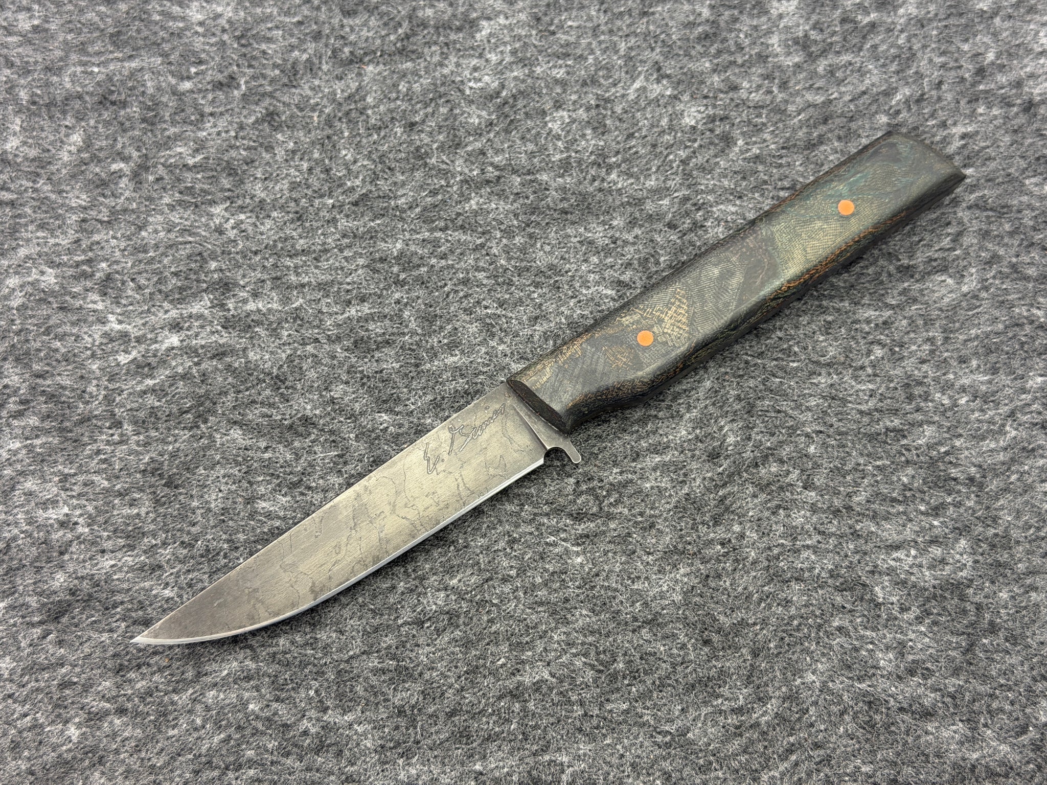 Erik Greiner JS - Fixed Blade w/ Rag micarta