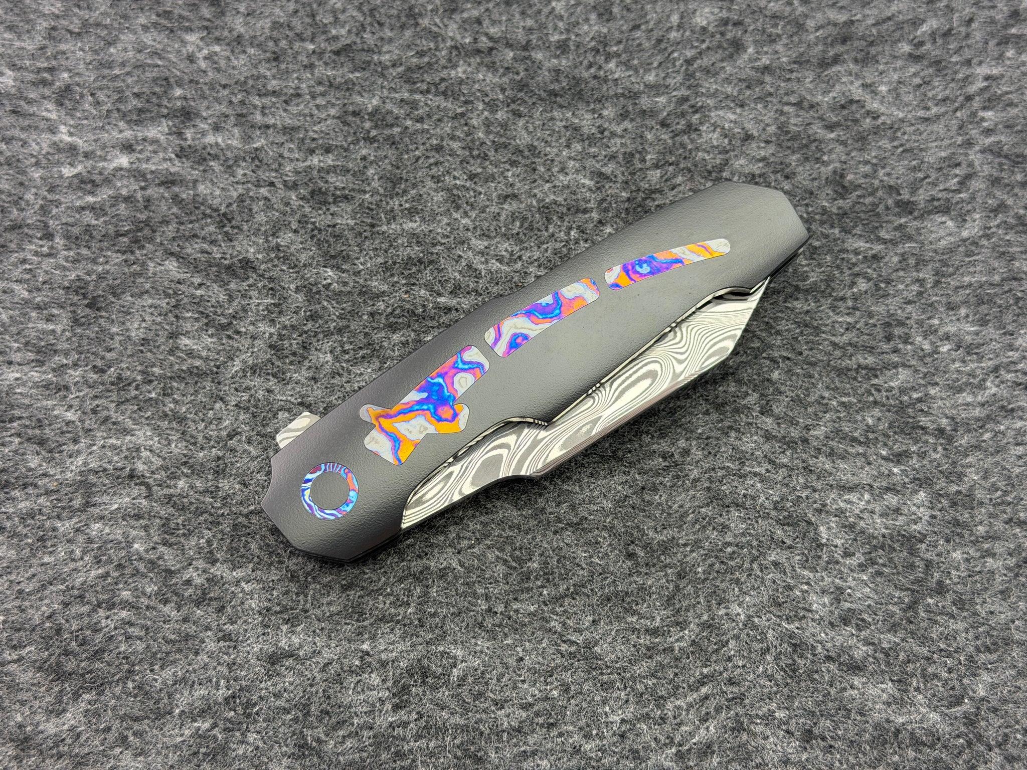 Anton van der Westhuizen 7.5” Angel Finger Boudicca Flipper w/ Timascus Inlay