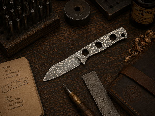 CW Fuller - Naked Damascus Pocket Pal Wharncliffe
