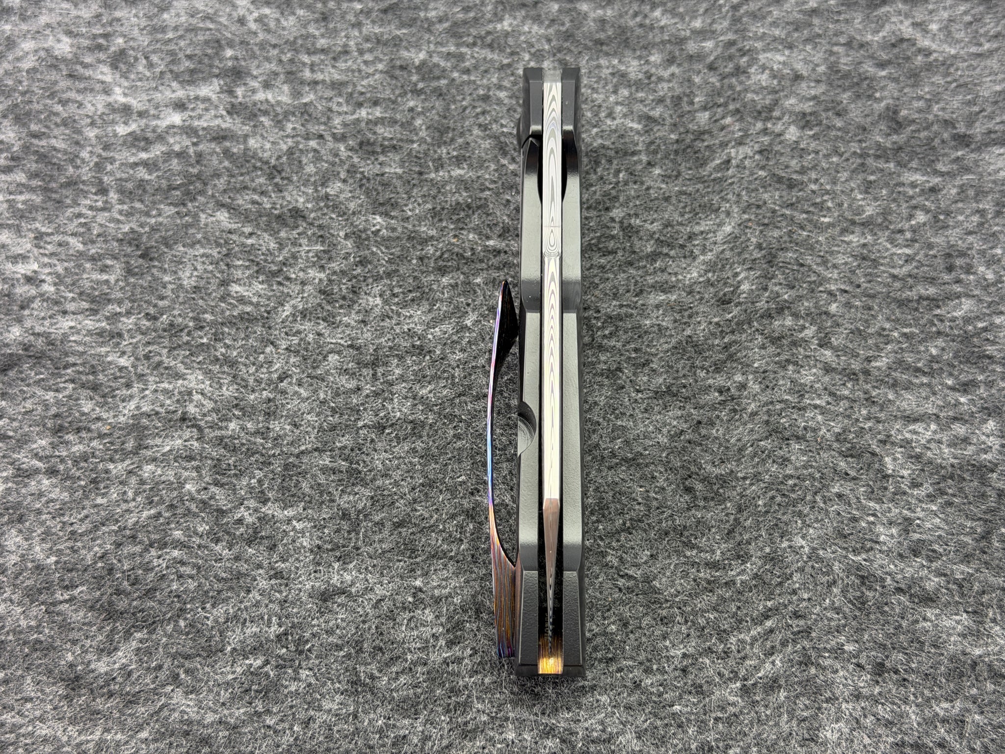 Anton van der Westhuizen 7.5” Angel Finger Boudicca Flipper w/ Timascus Inlay