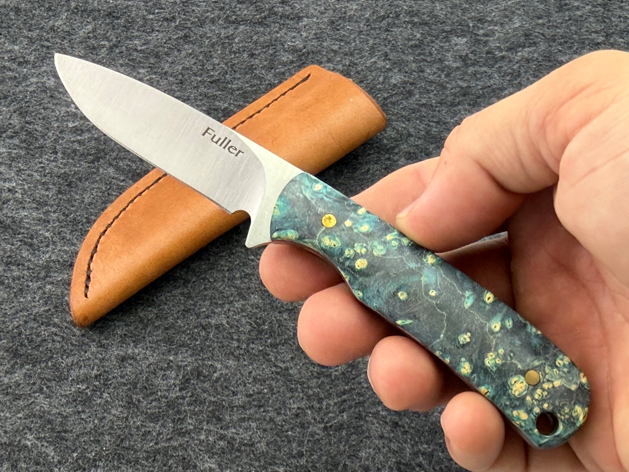 CW Fuller - Pocket Pal Drop Point w/ Maple Burl