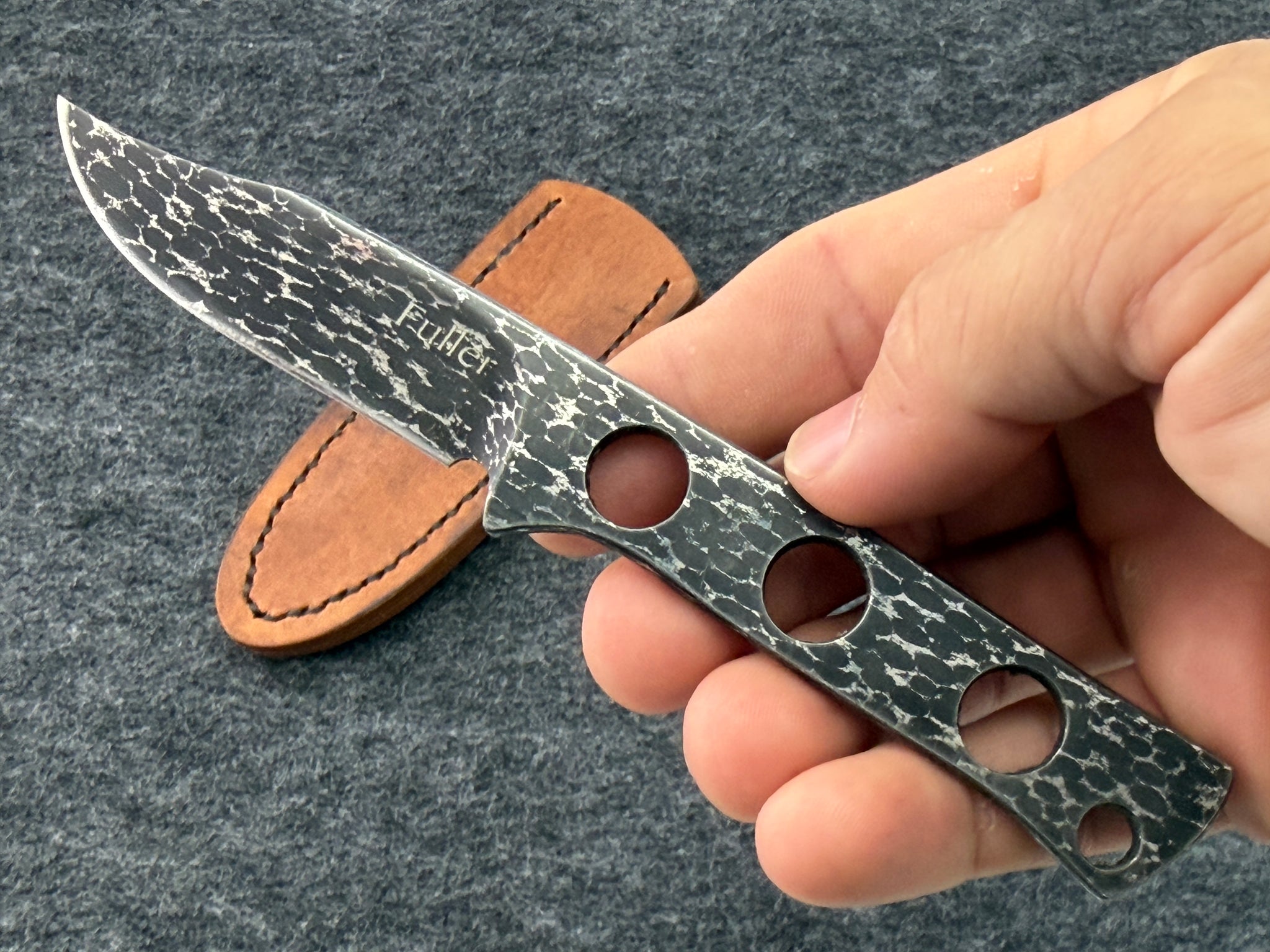 CW Fuller - Naked Damascus Pocket Pal Lanny's Clip