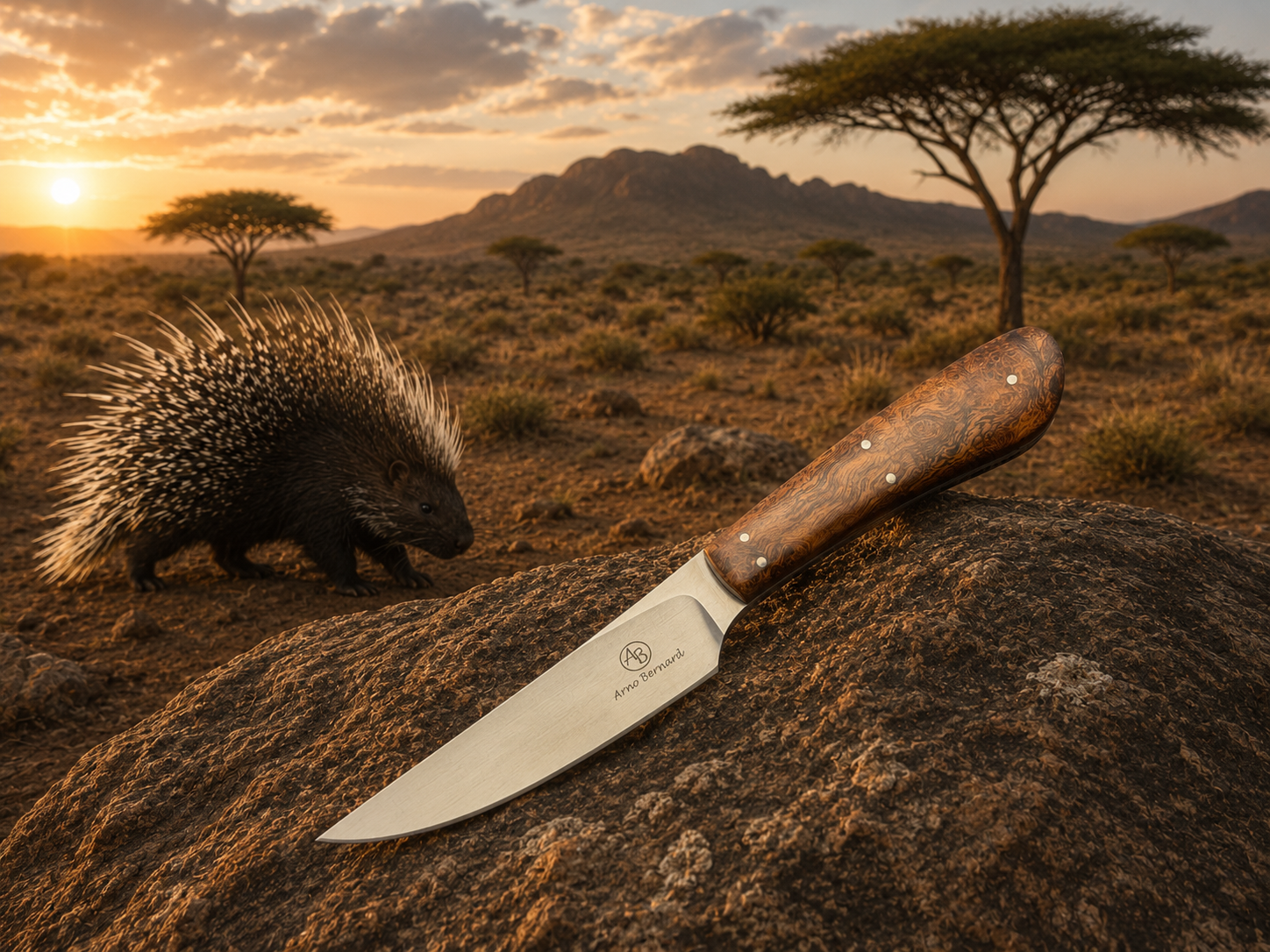 Arno Bernard - Porcupine Model w/ Desert Ironwood Handle - 5503-3