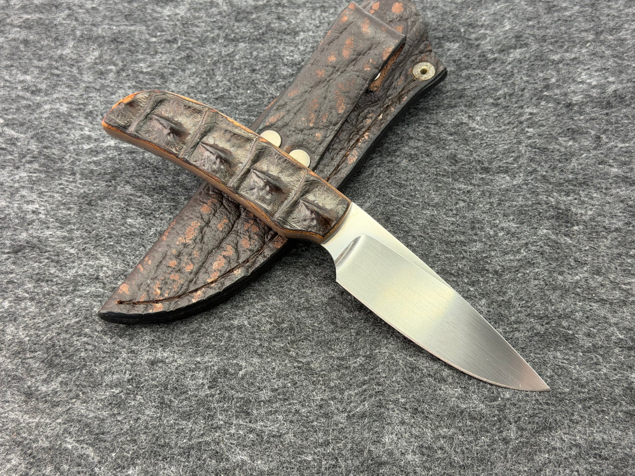 Arno Bernard Wild Dog Model w/ Crocodile Hide Handle #4412-2