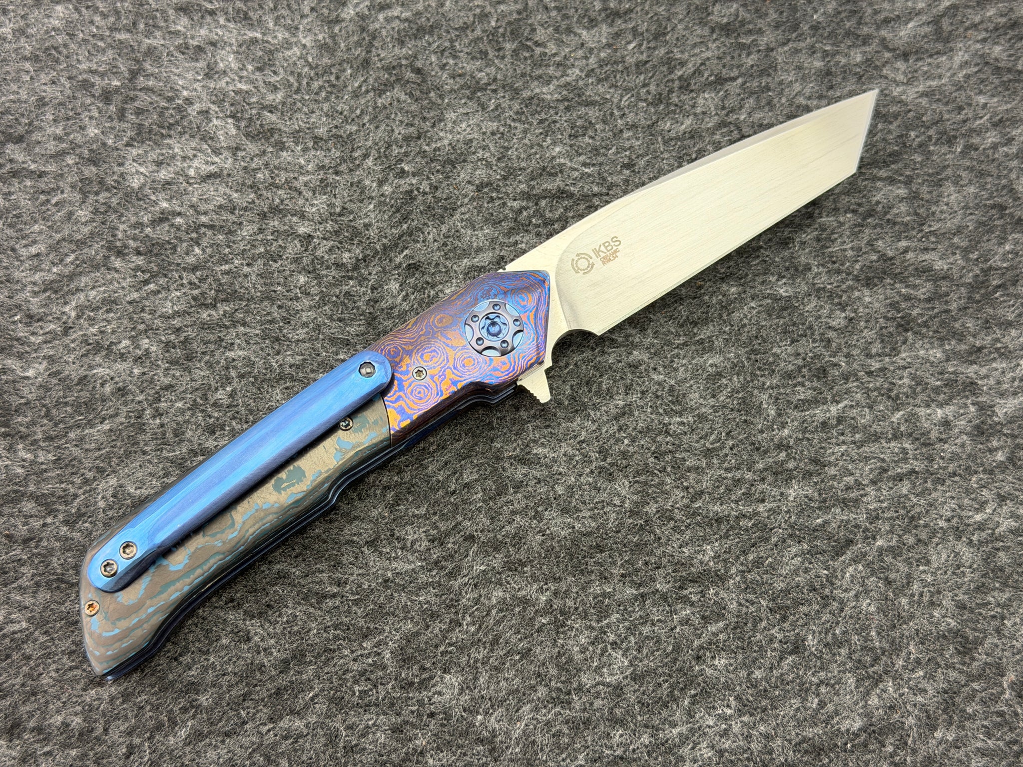 Francois Massyn -Tanto Flipper Timascus & Fat Carbon