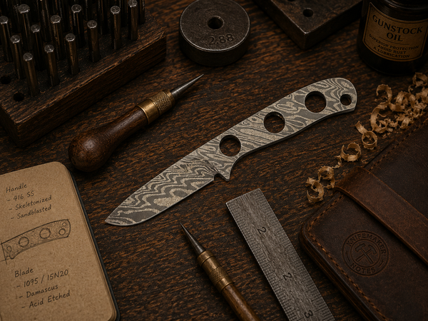 CW Fuller - Naked Damascus Pocket Pal Drop Point - 2