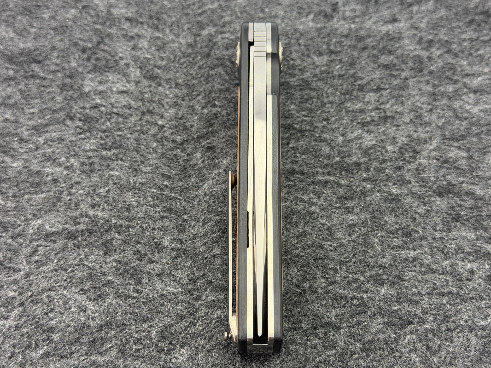 Francois Massyn - 3.5” Droppoint Flipper w/ Silky Oak Inlay