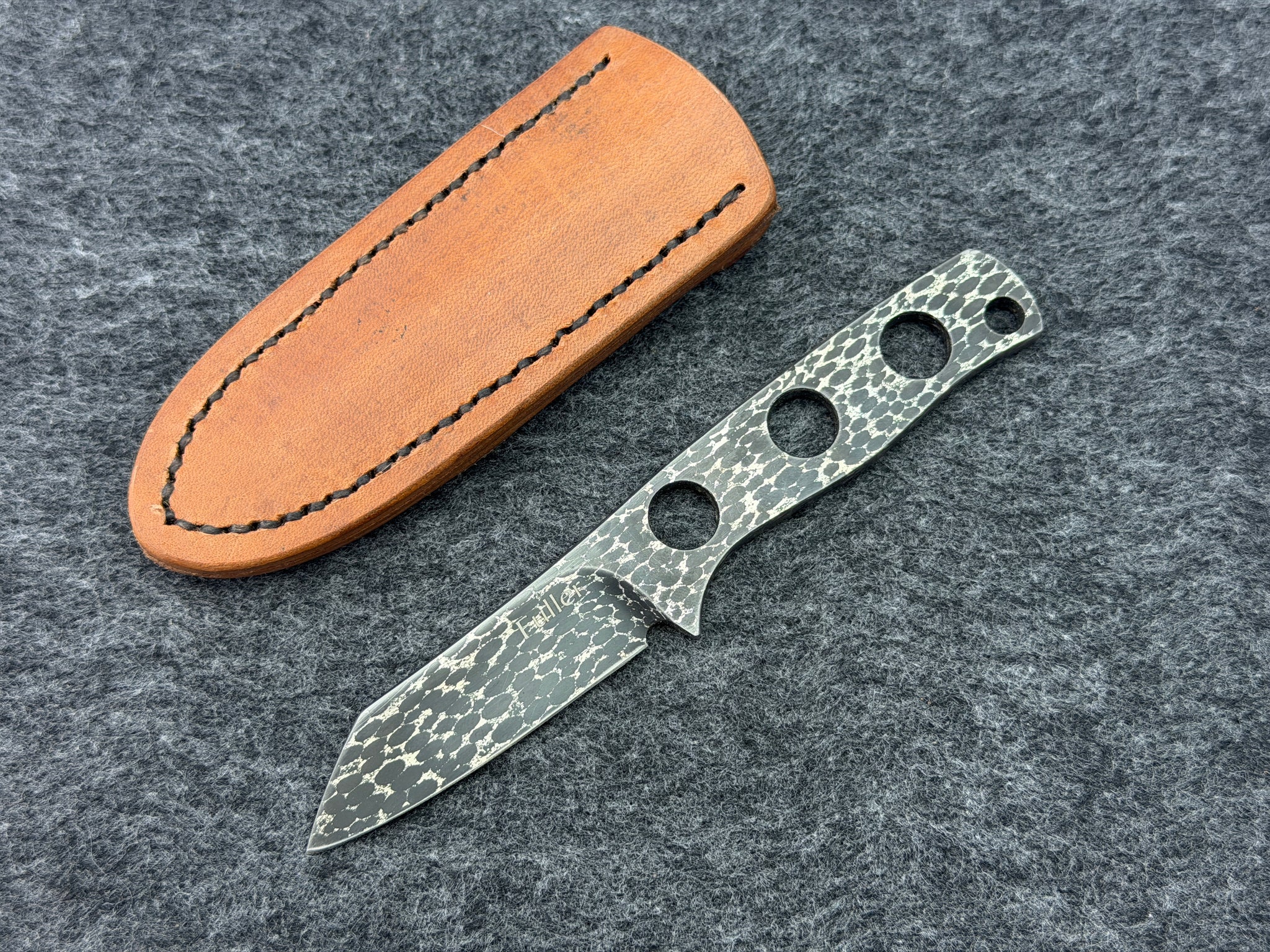 CW Fuller - Naked Damascus Pocket Pal Wharncliffe