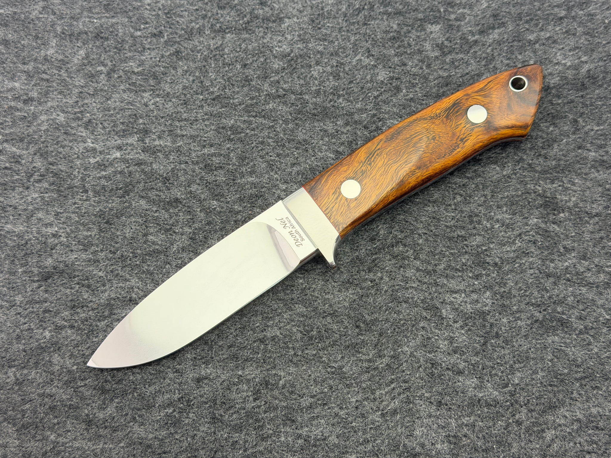 Deon Nel - 4" Drop Point Hunter Desert Ironwood