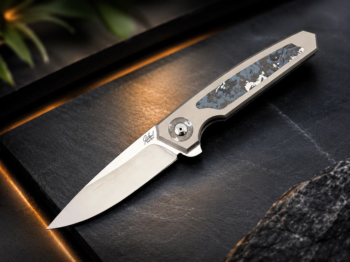 Jaco de Kock NS Framelock Titanium Flipper