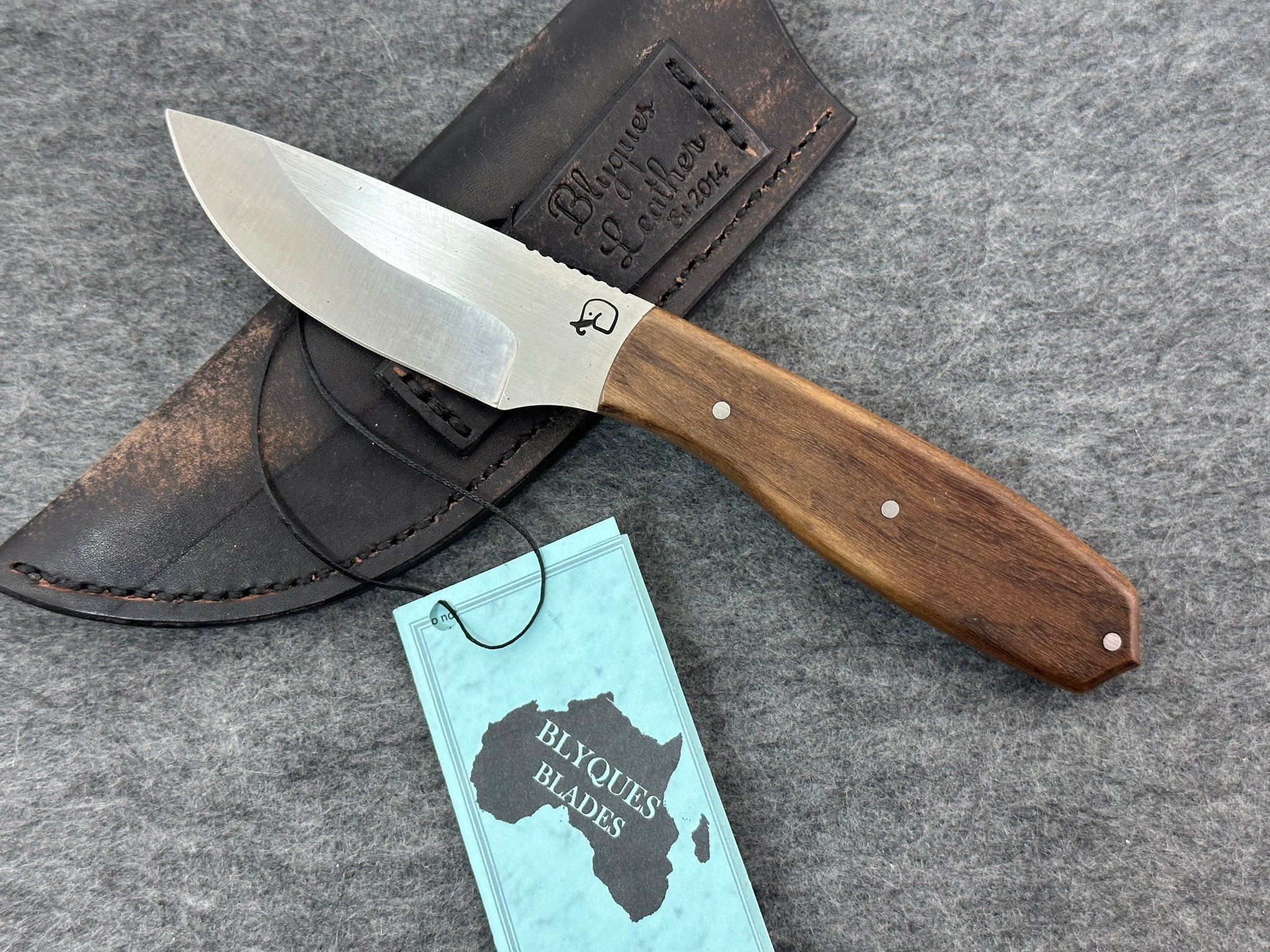 Blyques Fixed Blade - African Teak Wood