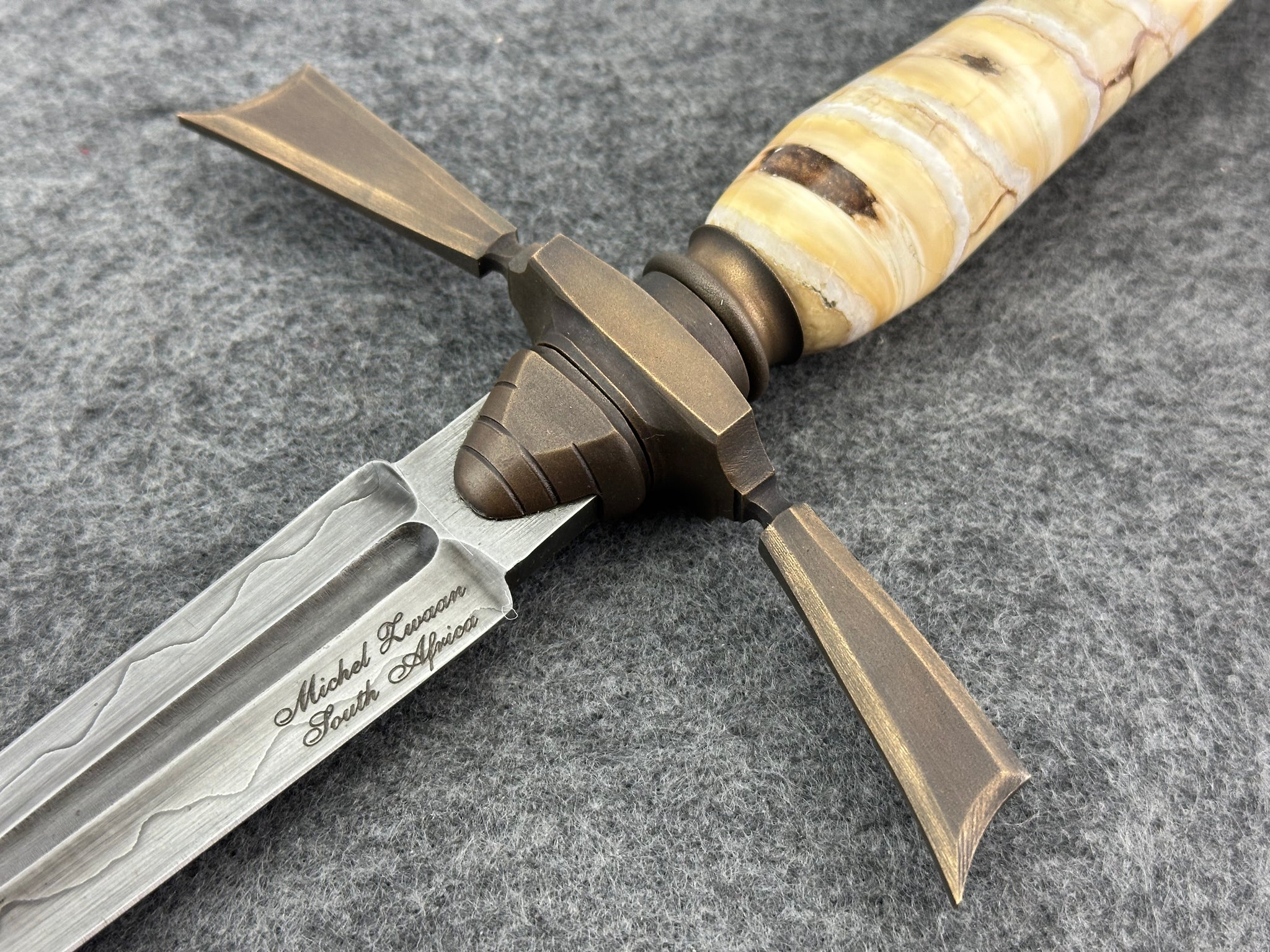 Michel Zwaan Custom Mammoth Molar Art Dagger