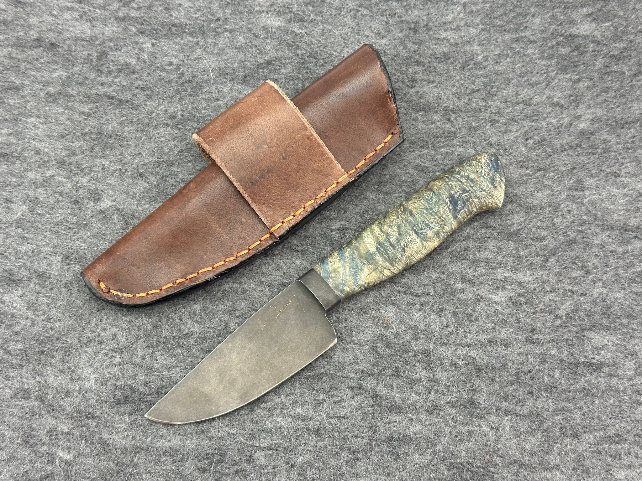 Erik Greiner JS Integral Fixed Blade Maple Burl