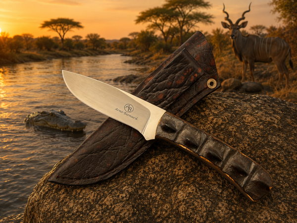 Arno Bernard Kudu Model w/ Crocodile Hide Handle #3412-1