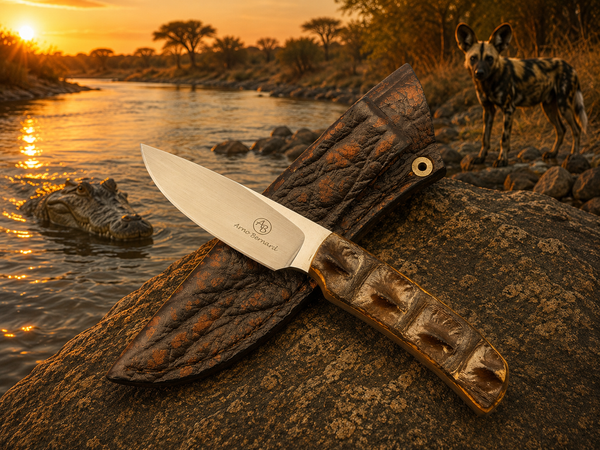 Arno Bernard Wild Dog Model w/ Crocodile Hide Handle #4412-1