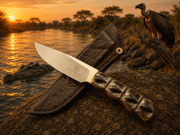 Arno Bernard Vulture Model w/ Crocodile Hide Handle #4312-1