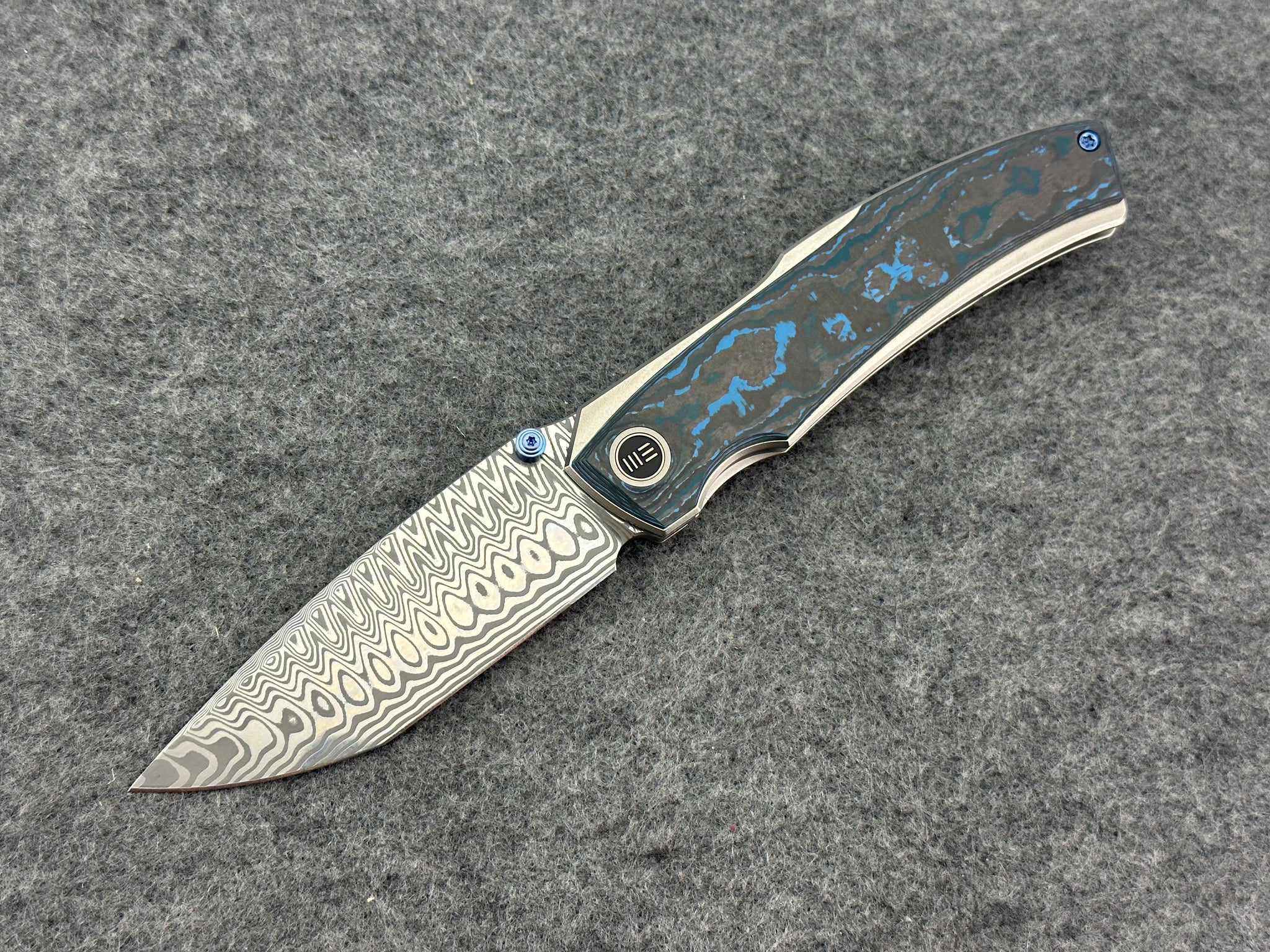 Thys Meades Swordfin by WEKNIFE Damasteel & Artic Fat Carbon Fiber