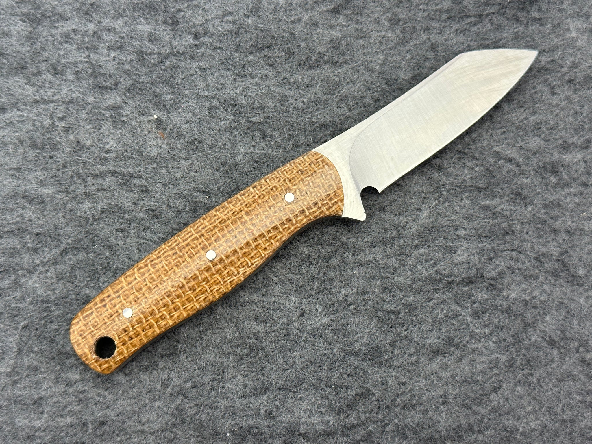 CW Fuller - Pocket Pal Wharncliffe w/ Brown Burlap Micarta