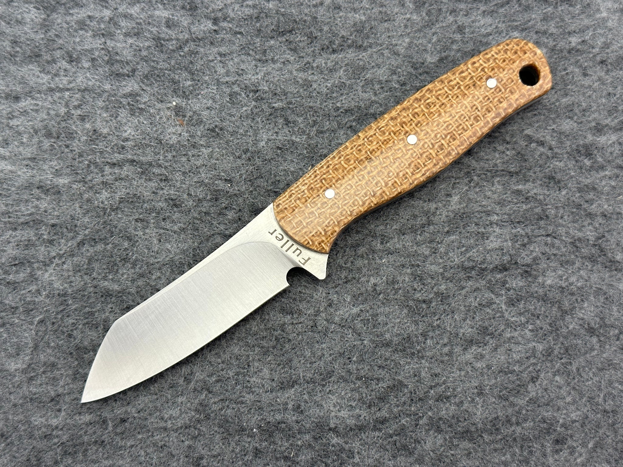 CW Fuller - Pocket Pal Wharncliffe w/ Brown Burlap Micarta