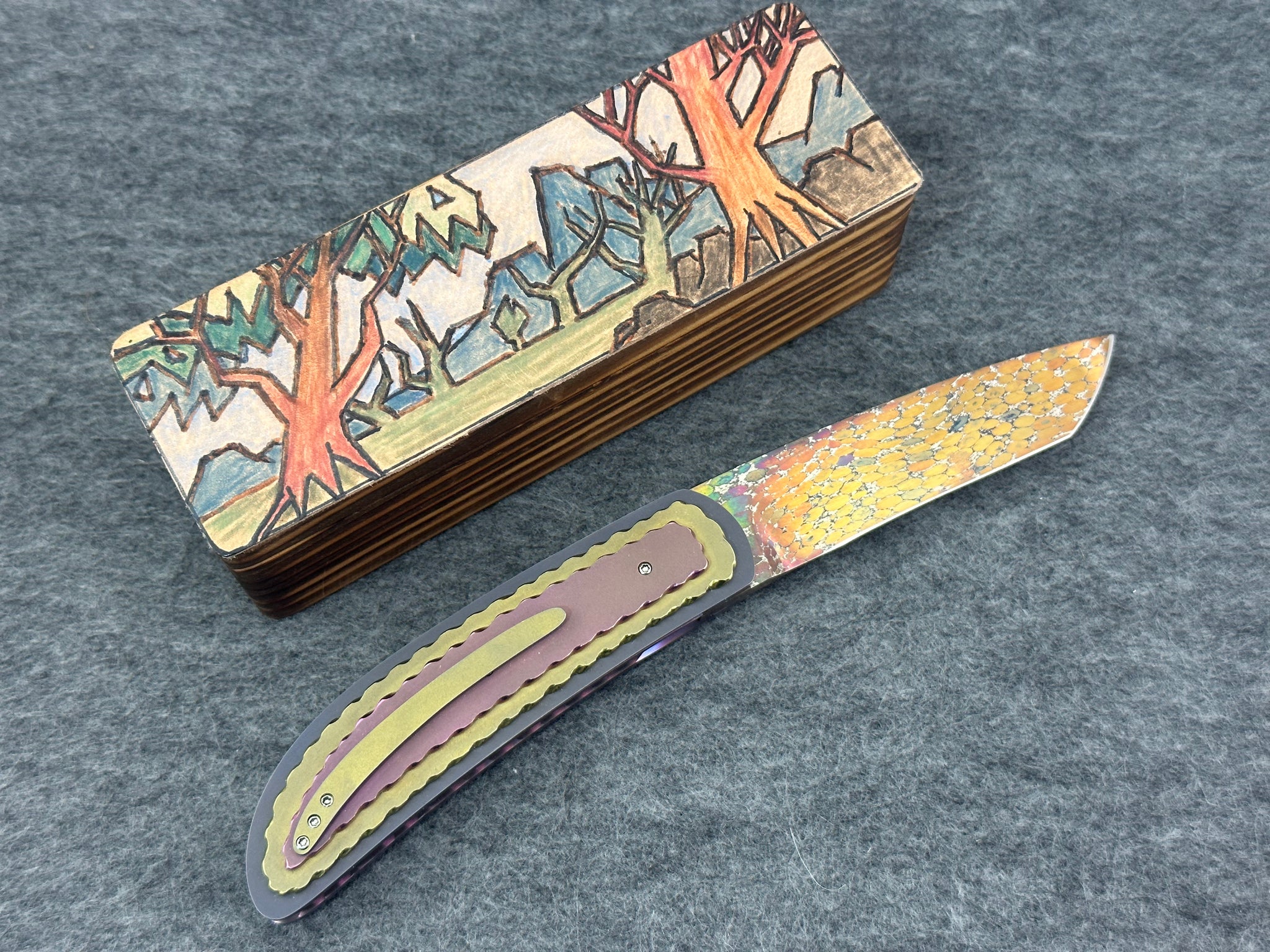 Theuns Prinsloo “Abstract Dragon” Tanto Flipper