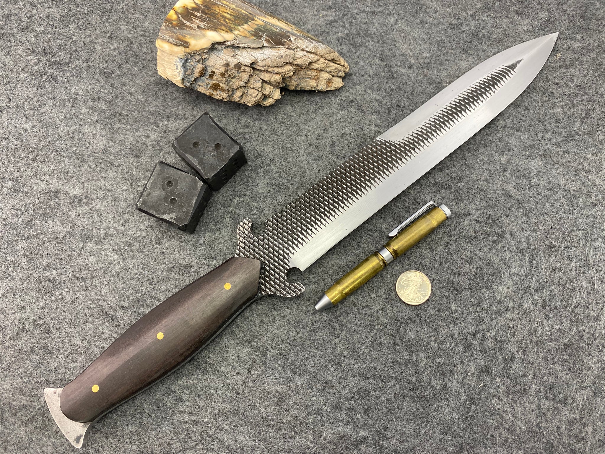 Francois Coetzee Custom Rasp Dagger Ebony