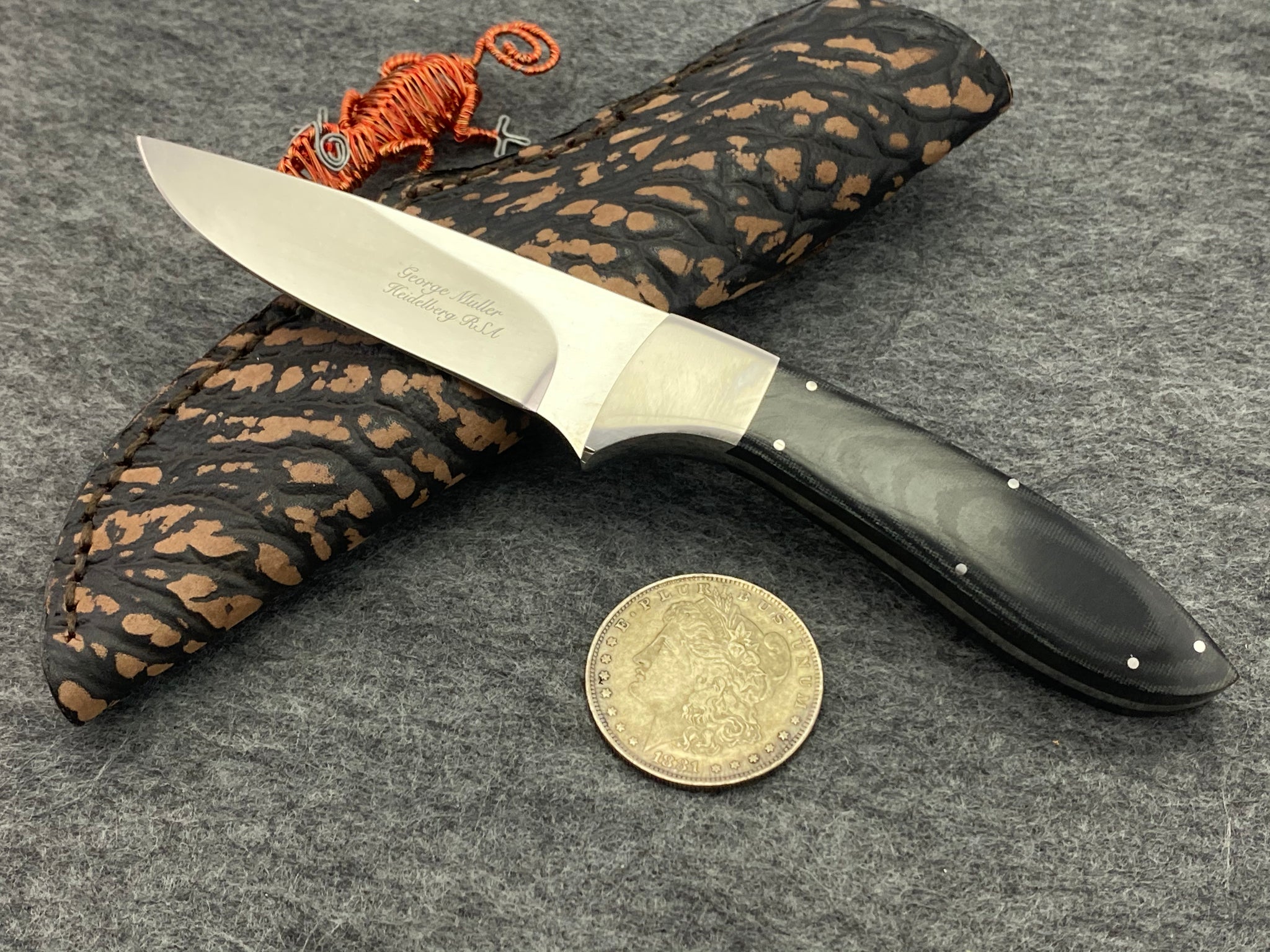 George Muller Drop Point Fixed Blade - Micarta